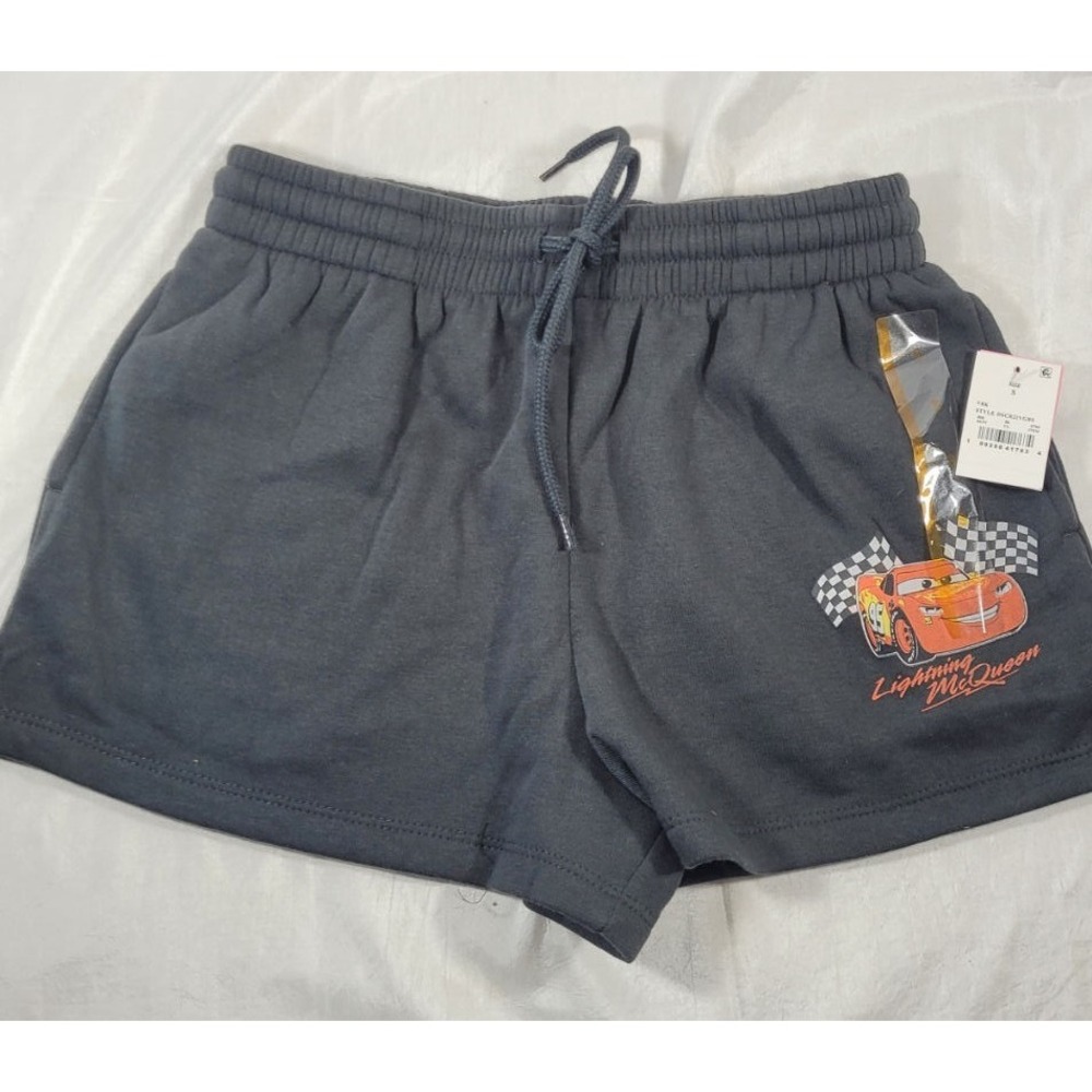 Disney Pixar Cars Junior Women's Fleece Sweat Shorts - Black - Small